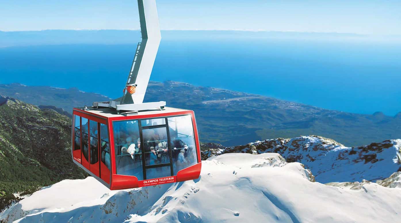 Tahtalı Dağı zirvesinden Akdeniz panoramik manzarası